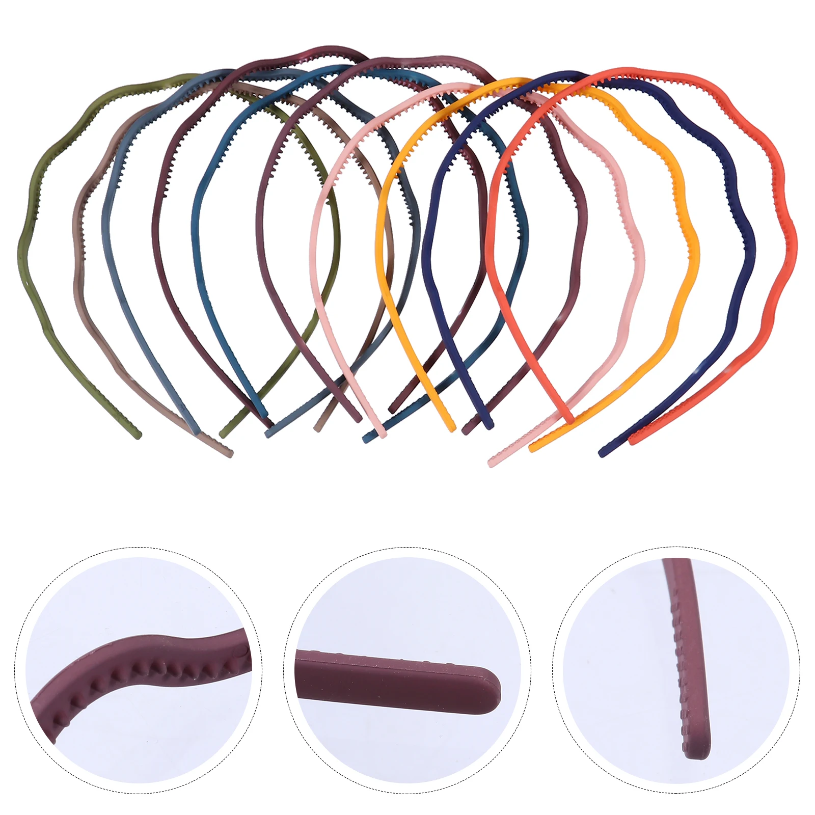 

10PCS C y Color Headb s Non damaging Simple Hair Hoops Pressure free Women Wave Accessories Shower Friendly Hair Care