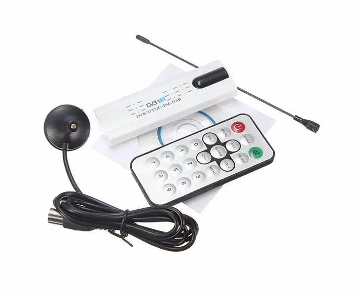 DVB-T2 الرقمية/T DVB-C USB 2.0 موالف التلفزيون عصا HDTV استقبال مع هوائي التحكم عن بعد HD USB دونغل الكمبيوتر/كمبيوتر محمول ويندوز