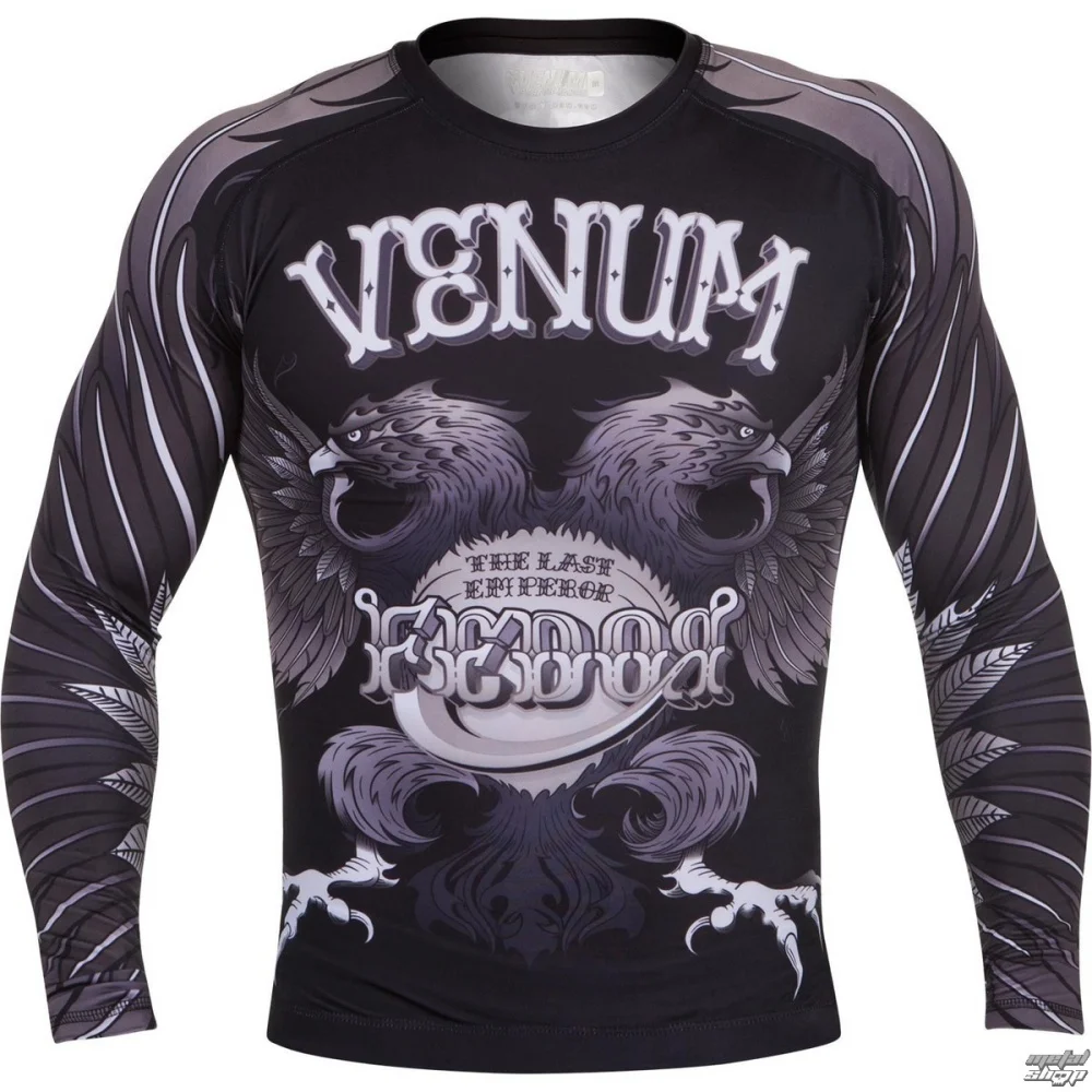 Dragon Pattern Long Sleeve Compression Shirt for Fitness Training MMA BJJ Workout Anti-slip Quick Dry