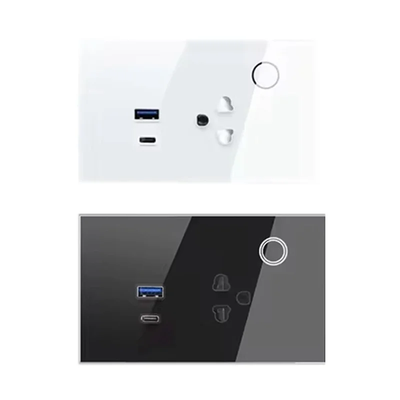 

Hot-Wifi Smart Tuya 16A Wall Socket USB TYPE-C Plug Outlet Power For Alexa For Google Home Smart Life B EU Plug