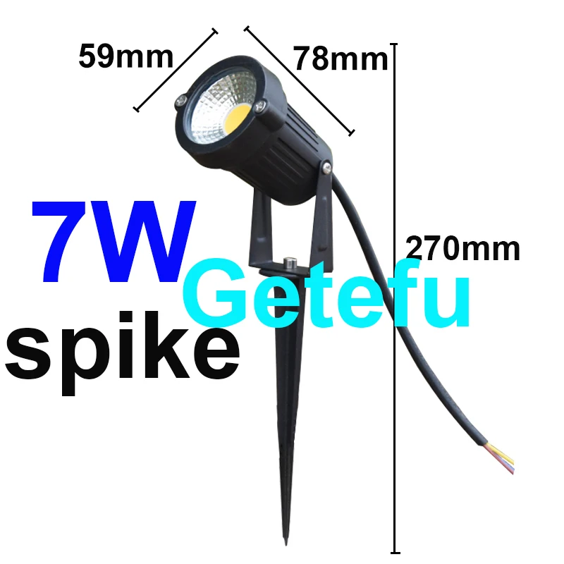 LED Cob Outdoor Garten Licht LED Rasen Lampe Spike 18W 15W 10W 7W wasserdichte Glühbirne AC220V 110V 12V Landschaft IP65 Weg Scheinwerfer – Detail 13
