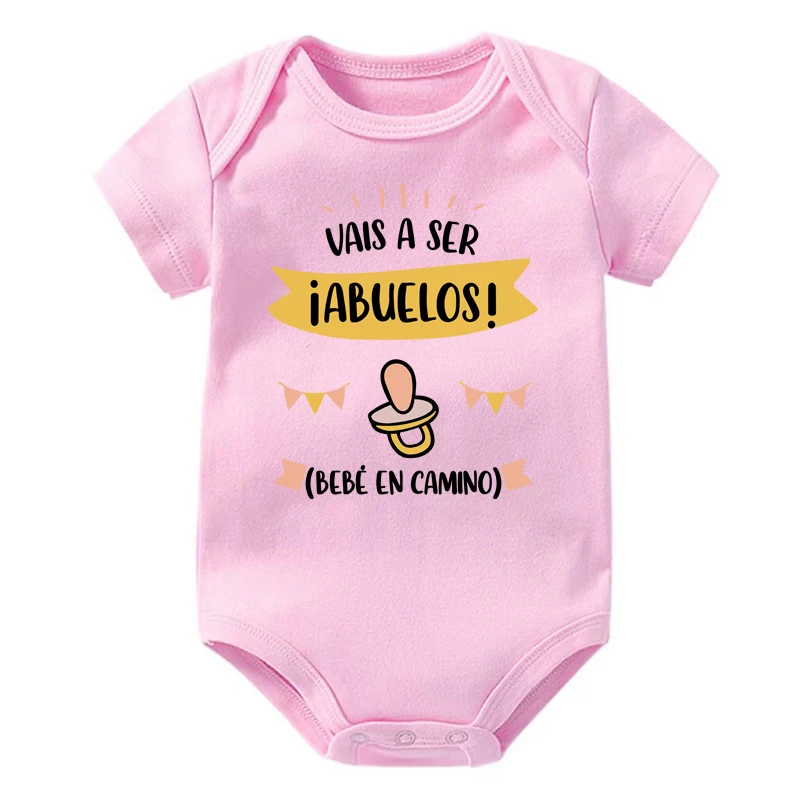 أنت ذاهب لتكون الأجداد طفل على الطريق طباعة رومبير للرضيع الوليد قصيرة الأكمام ارتداءها إعلان الطفل الملابس #4