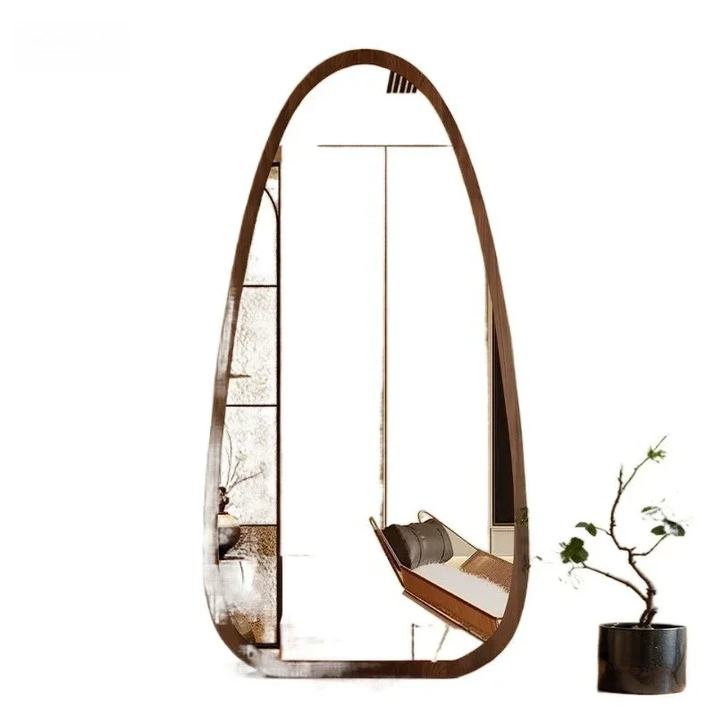 Full mirror antique household Internet celebrity floor mirror wall hanging high sense fitting mirror girls bedroom