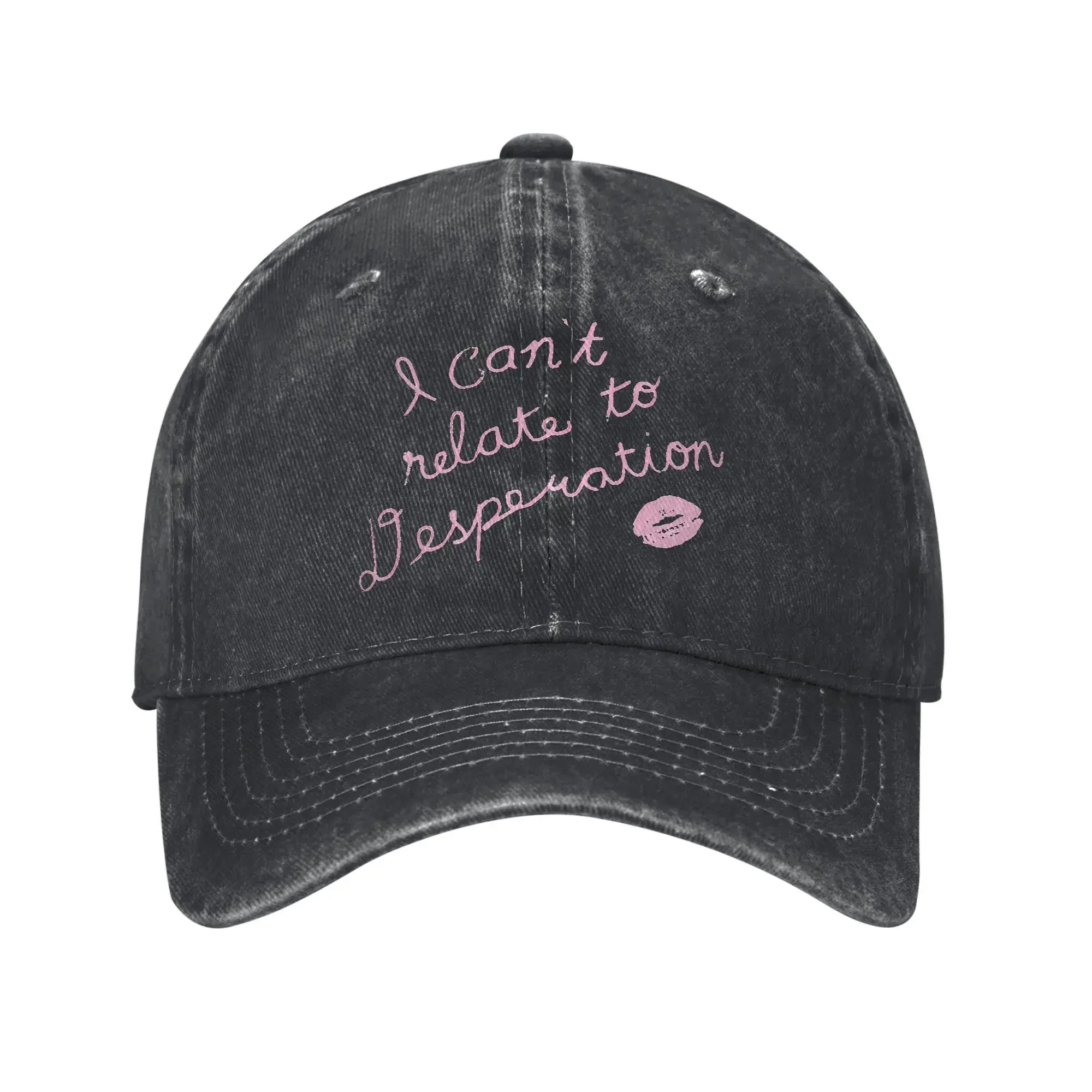 Casquette de baseball tendance, style charpentier, réglable, unisexe, avec la phrase « I Can't Relate To Desperation »