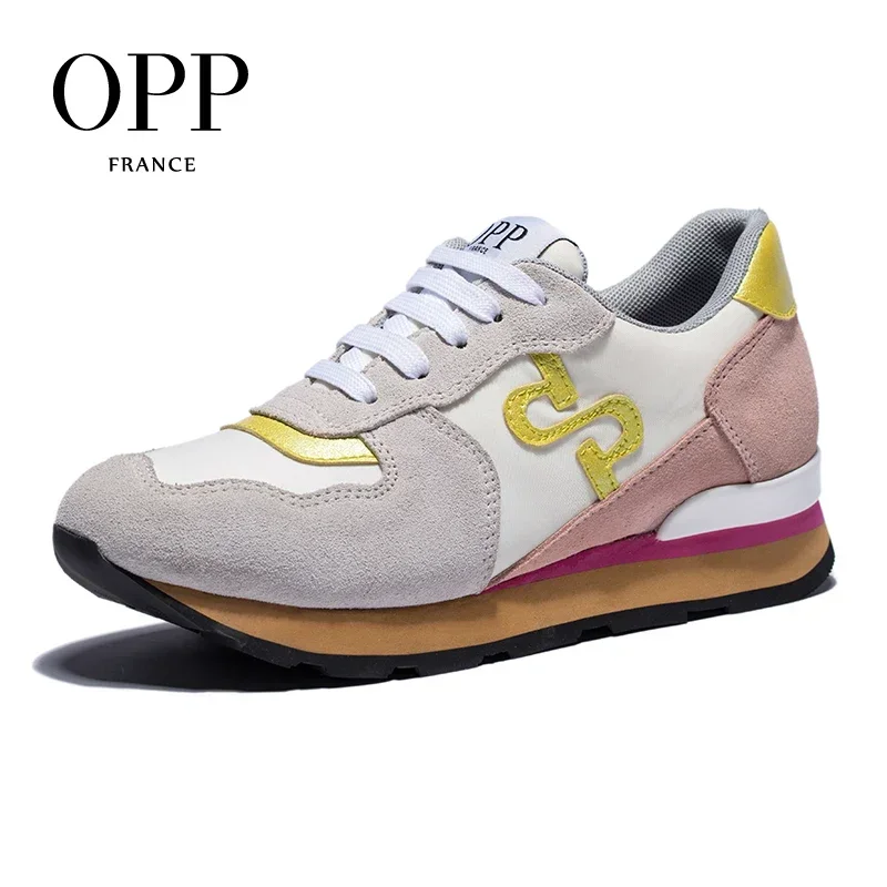 

OPP Women Shoes Casual Sneakers High-end 9760 Genuine Leather Sports Sneakers Balance Fashion Luxury Designer Shoes