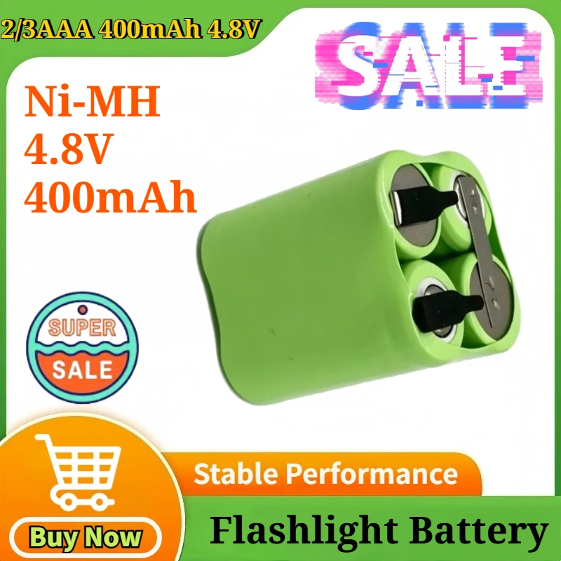 

Новая аккумуляторная батарея Ni-MH 2/3ААА 400 мАч 4,8 В для фонарика, мощного светильника, бритвы, аксессуары для батарей, высокое качество