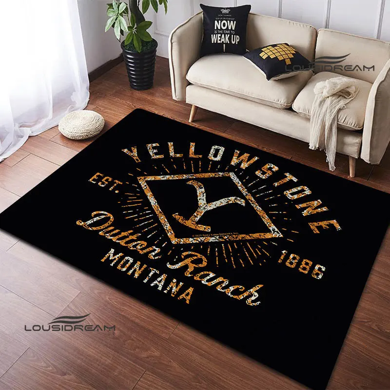 Movie Yellowstone Logo Printed Carpet bedroom decor carpets for living room area rug play mats Outdoor rug