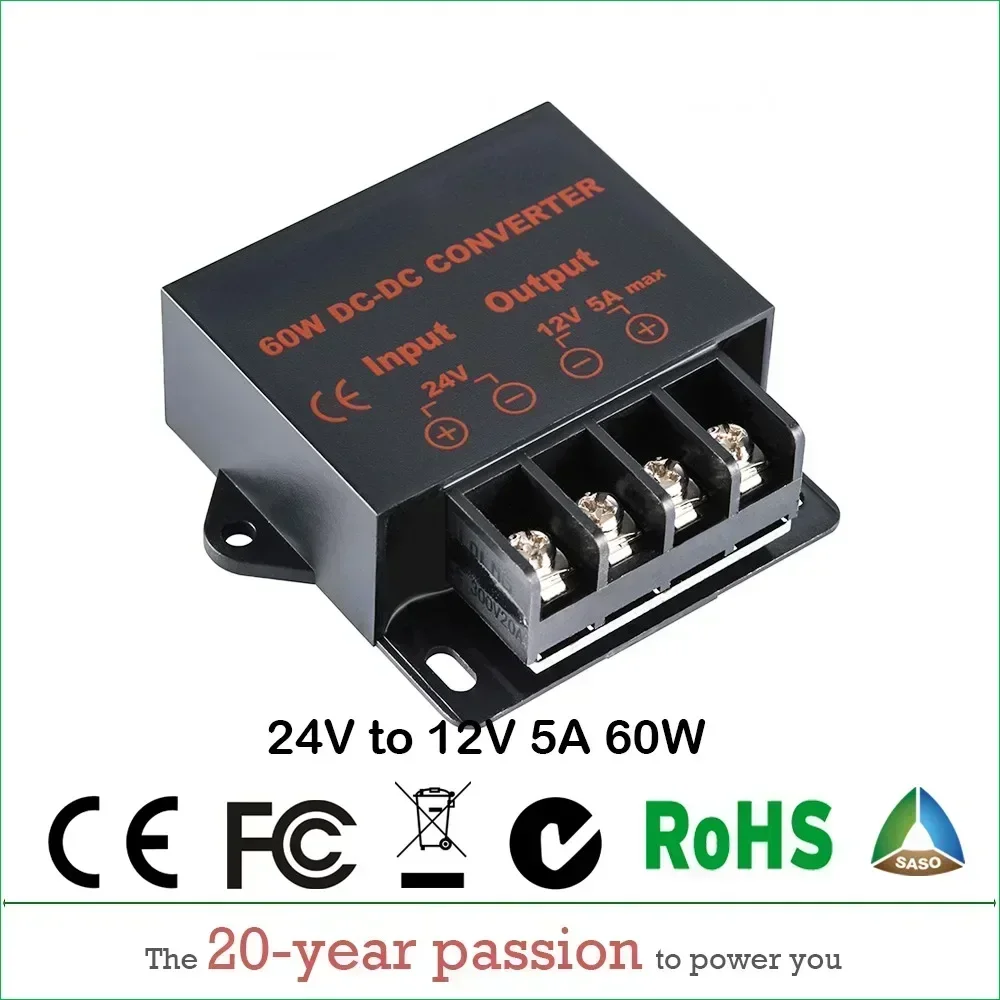 

DC DC Converter 24V TO 12V 5A MP 60W 24V to 12V 10A Voltage Regulator Car Step Down Reducer For LED Lights CE RoHS Certificated