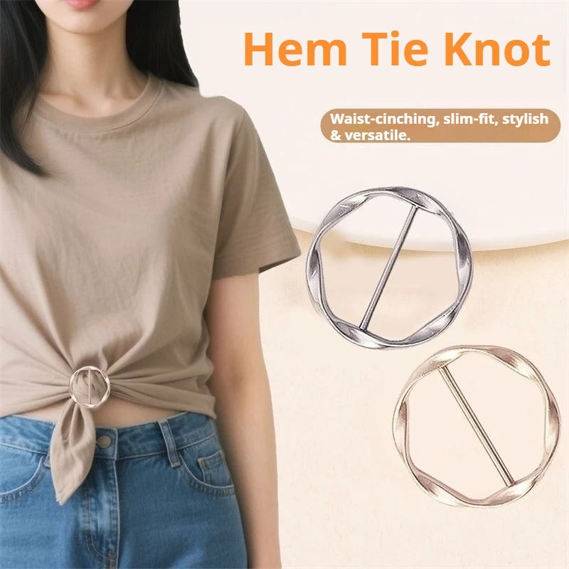5 Peças de Fivelas de Metal Redondas e Versáteis para Roupas, Clipe de Gravata, Broche, Fivela de Cintura