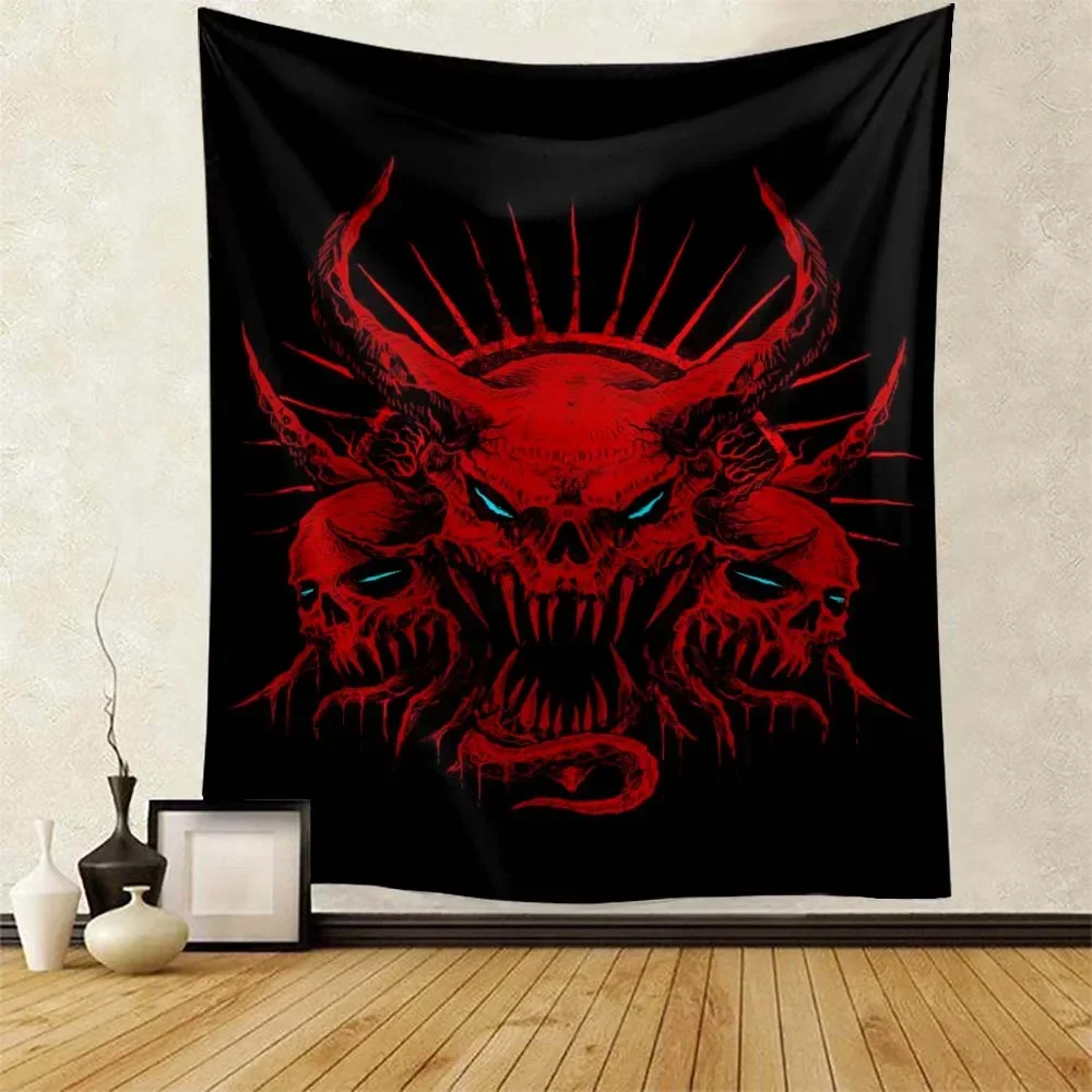 Satan Demon Tapestry Evil Tapestry Bar Club Man Cave Home Bedroom Wall Decor Bedroom Fashion Friend Birthday Gift Wall Tapestry