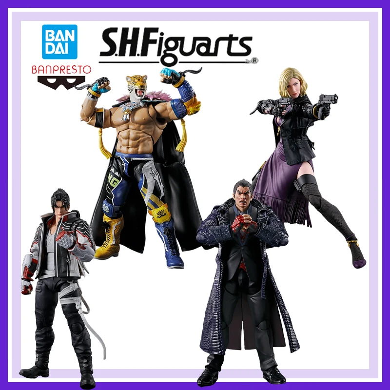 

Оригинальный Bandai Banpresto, новинка, Tekken 8 S.h.figuarts Nina Williams Jin Kazama Kazuya Mishima King, украшение, коллекционная игрушка