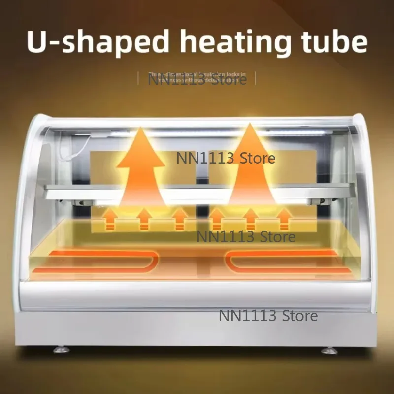 

Commercial Stainless Steel Insulated Food Warming Cabinet for Indoor Use Desktop Display Egg Tart Service Equipment