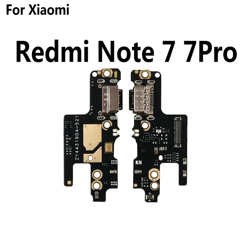 New Microphone Module+USB Charging Port Board Flex Cable Connector Parts For Xiaomi Redmi Note 5 6 7 8 9 Pro Replacement