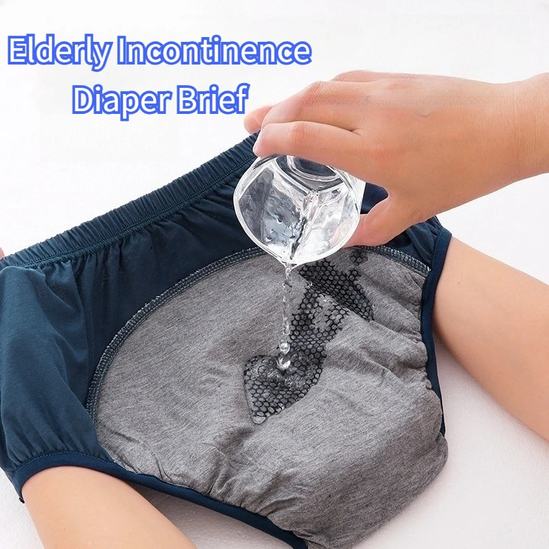

Incontinence Diaper Underwear Elderly Patient Washable Leak Proof Reusable Brief Adult Comfortable Thicken Pants Bed Protection