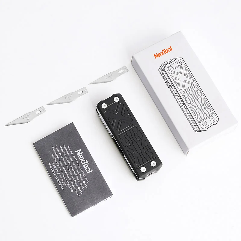 NexTool Pocket Multitool E1 10 In 1 EDC pieghevole strumenti multifunzionali cacciavite con lama da intaglio sostituibile utensili manuali