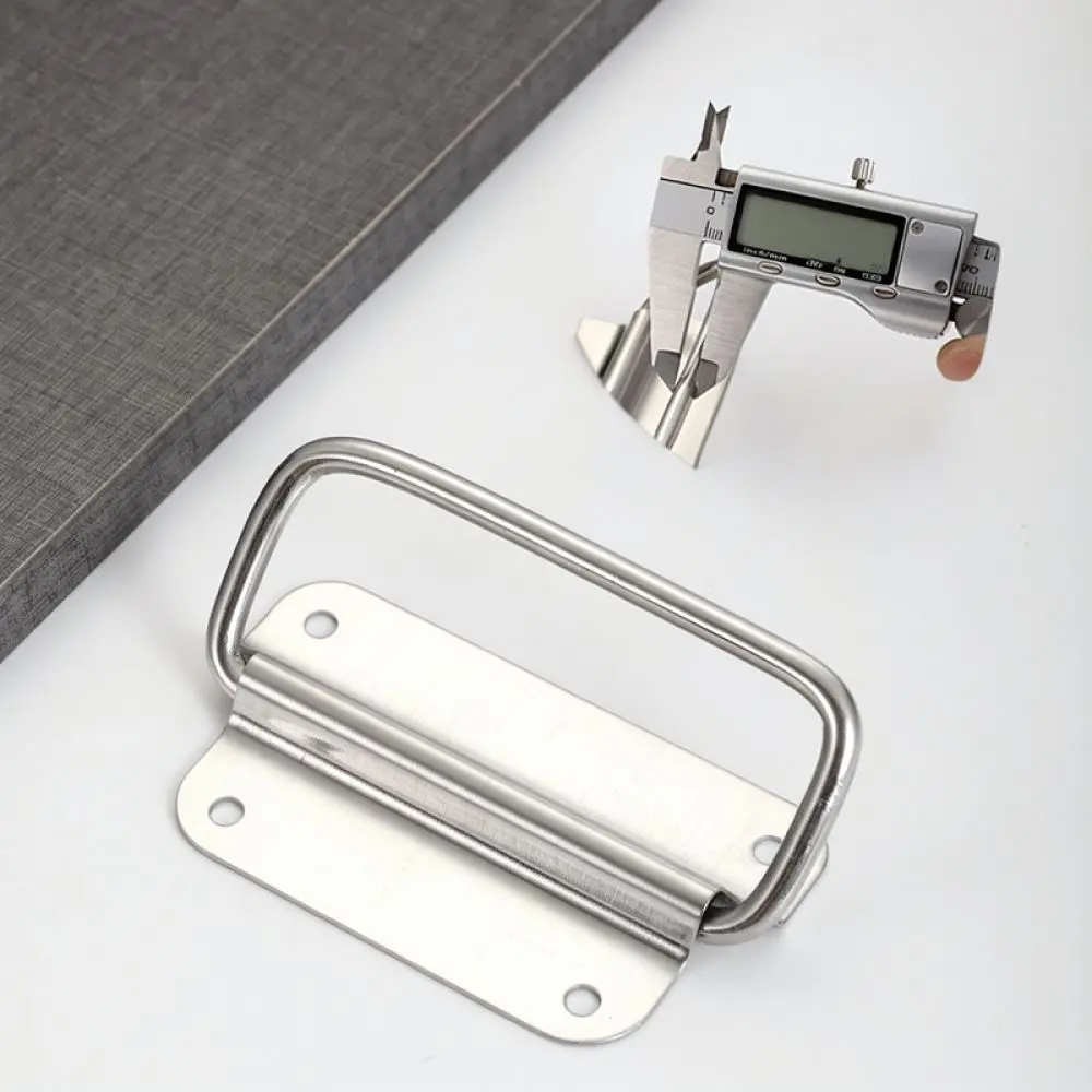 Durable Stainless Steel Folding Handle Industrial Case Pull Hardware Storage Box Equipment Tool Flush Carry Grip view 3