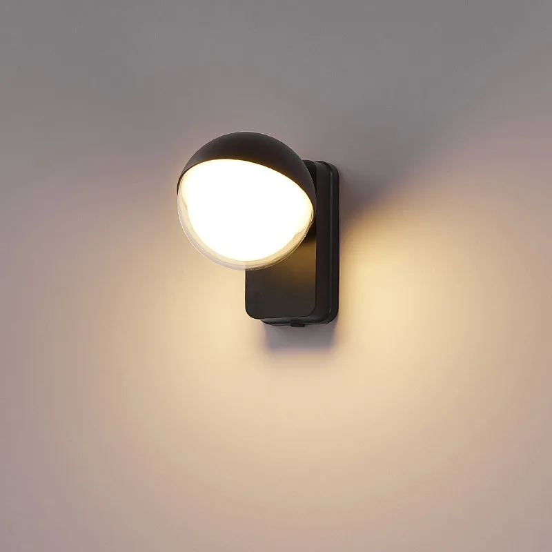 New 12W/18W Outdoor Waterproof Simple Wind 360 Degree Rotating Luminous Human Body Induction Wall Lamp 110V/220V Creative Lamp