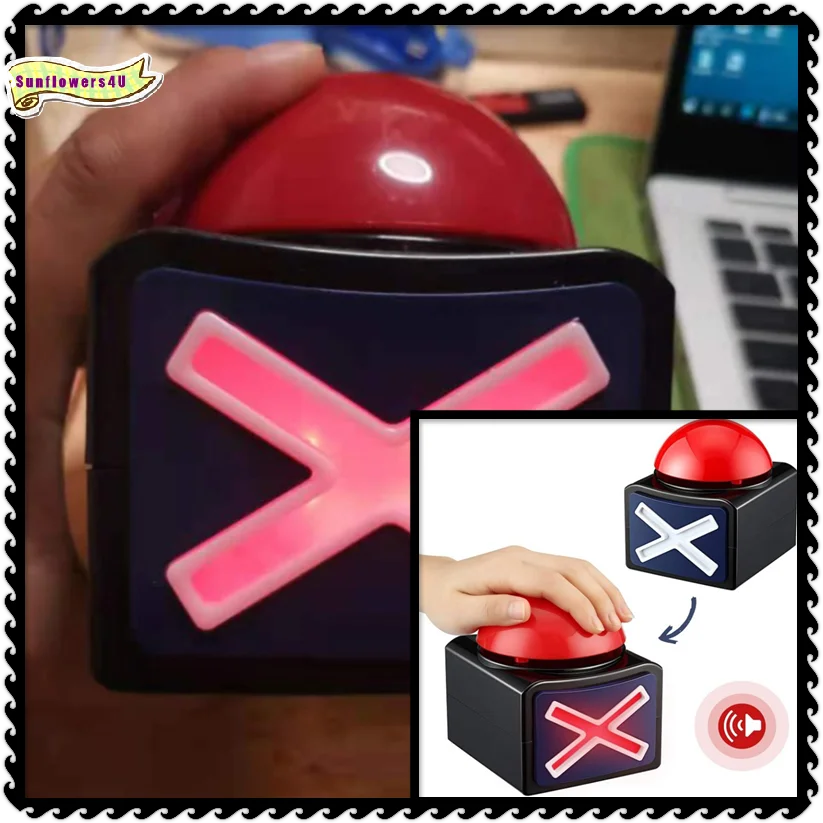 Game Answer Buzzer Alarm Button With Sound Light Trivia Quiz Got Talent Buzzer