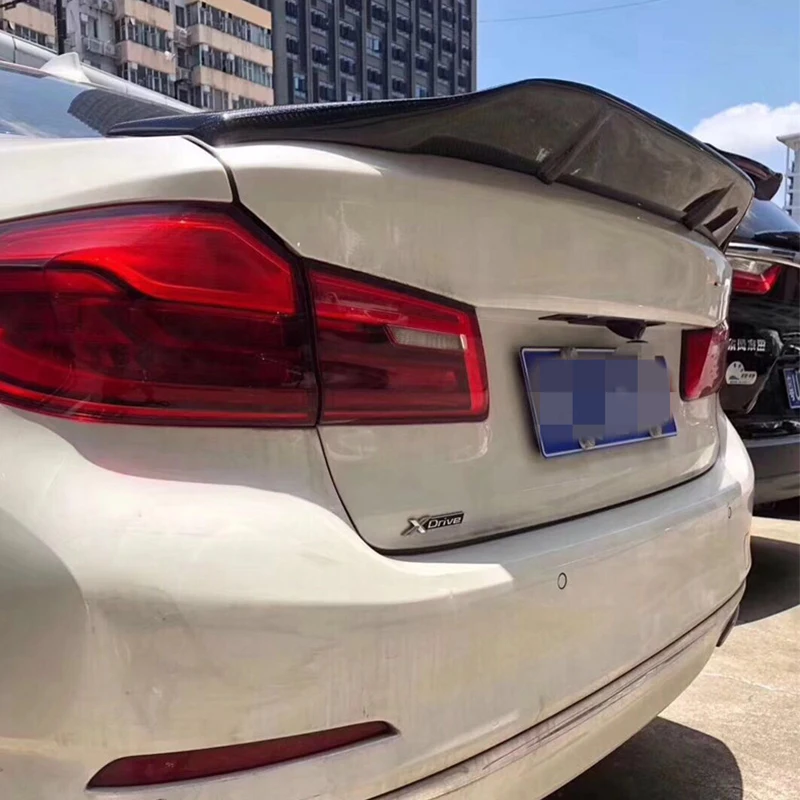 

FOR BMW 5 G30 G38 Real Carbon Fiber Spoiler Accessories CAR Trunk Rear Lip Tail WING R Style 2018-2023 Year