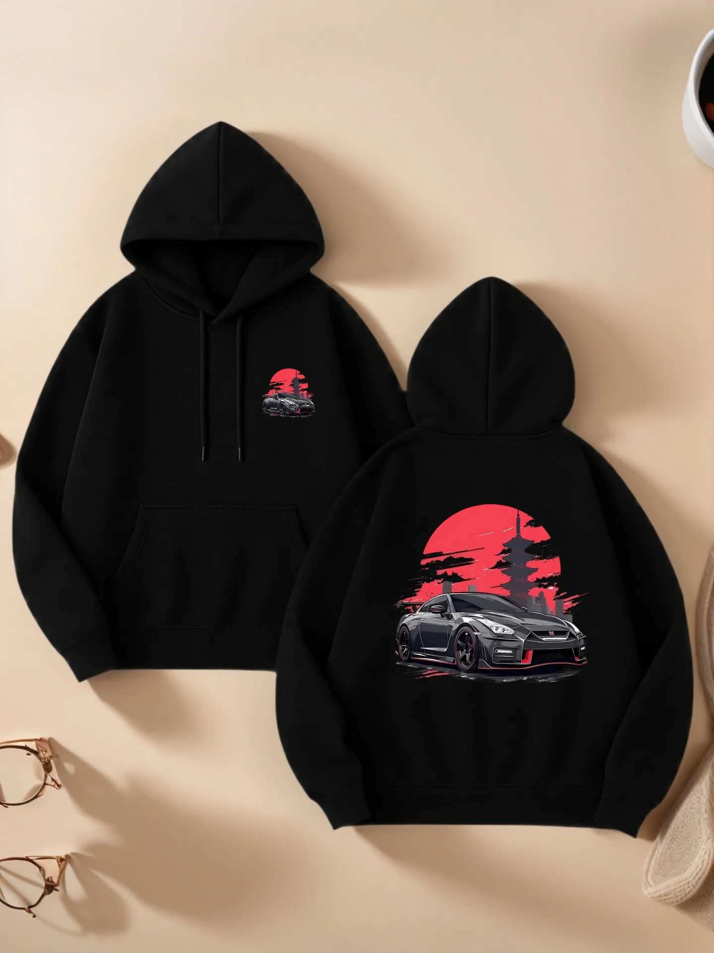 هوديي برسومات للرجال، تصميم جمالي لملابس الشارع، طباعة جرافيك، ملابس يومية غير رسمية، قماش ناعم