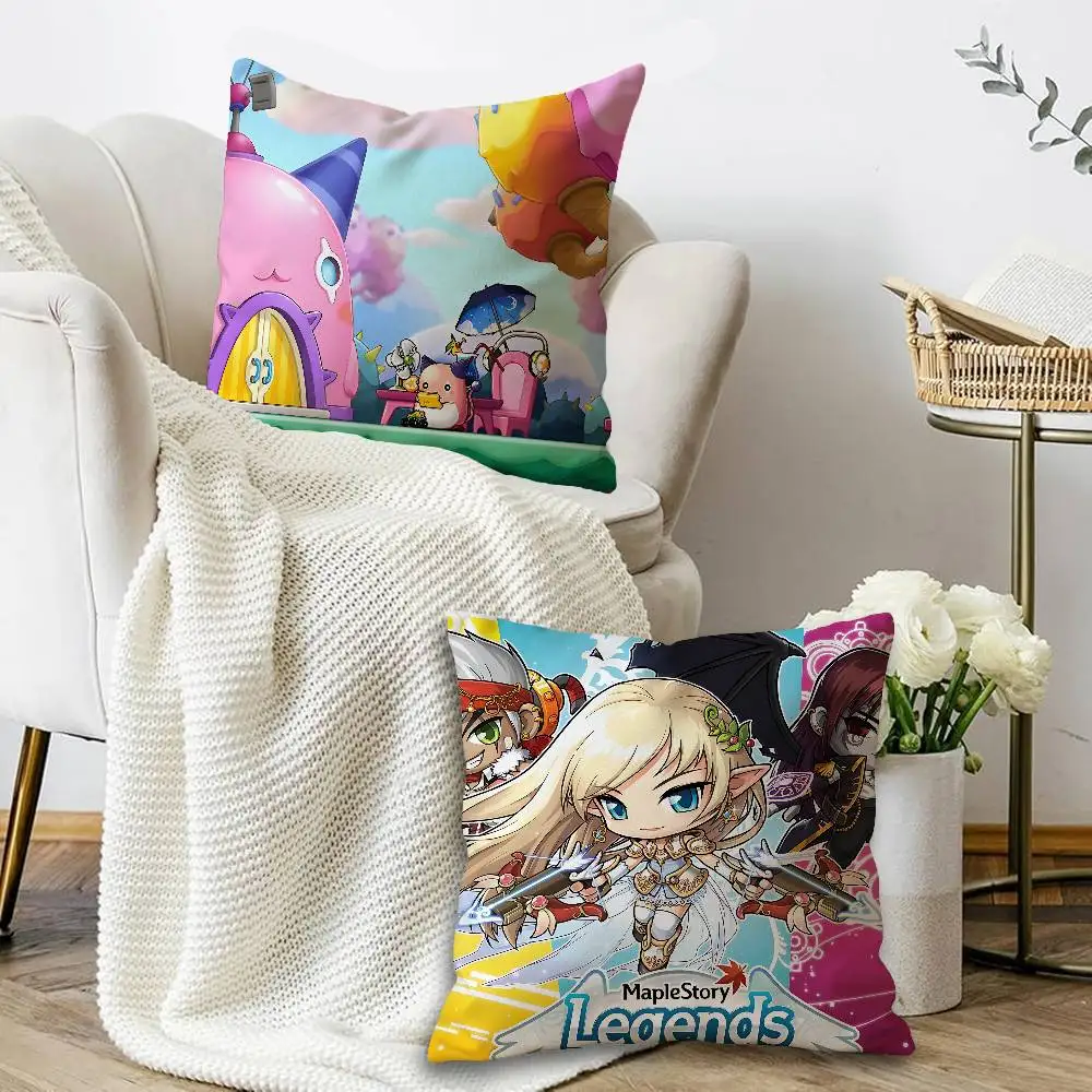 Game Maplestory Decorative Room Aesthetics Pillow Case Home Decor Bedroom Sofa Bed Couch Pillow Cover 45x45