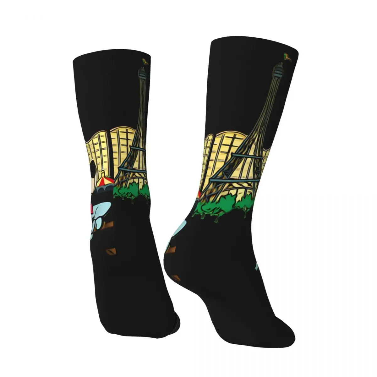 Crazy compression Building Sock for Men Harajuku H-Huckleberry Hound Show Quality Pattern Crew Sock Novelty