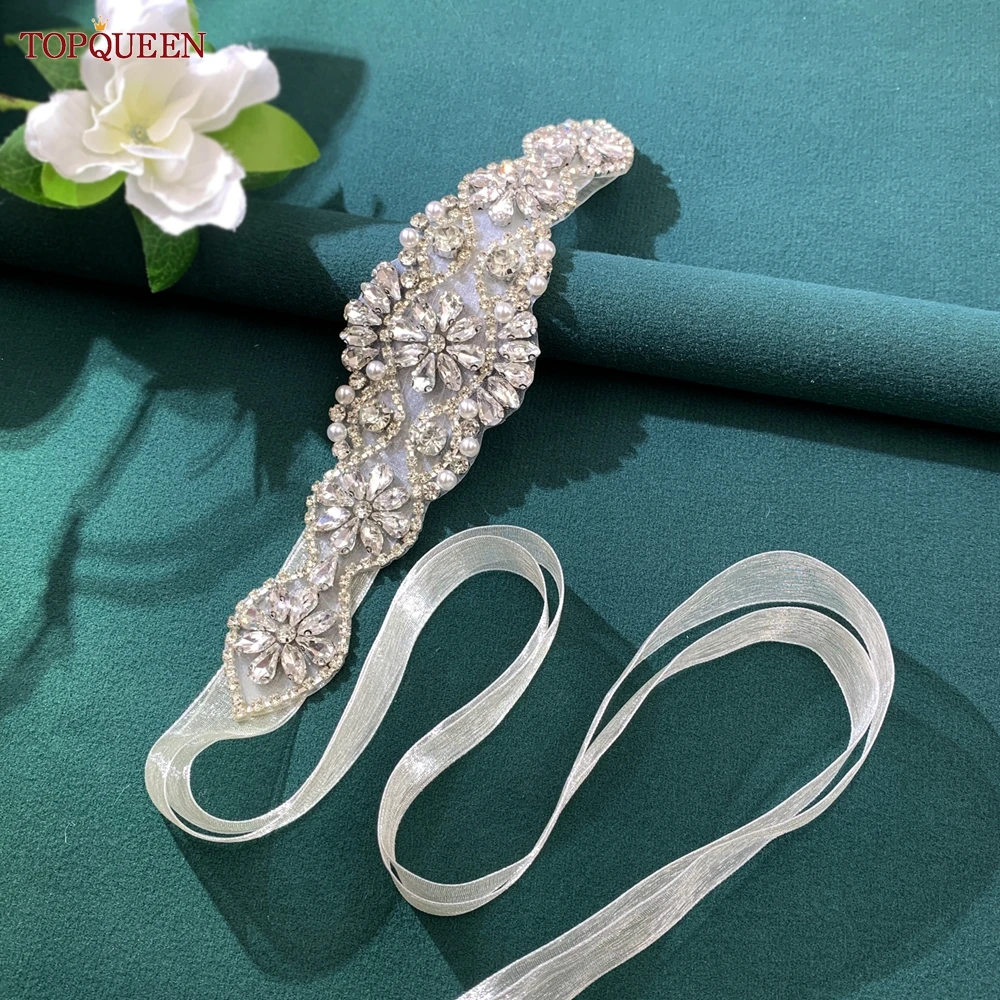 TOPQUEEN Affordable and Versatile Rhinestone Belt, Wedding Season Bridal Belt, Princess Dress Accessory, Bridesmaids' Gift S328