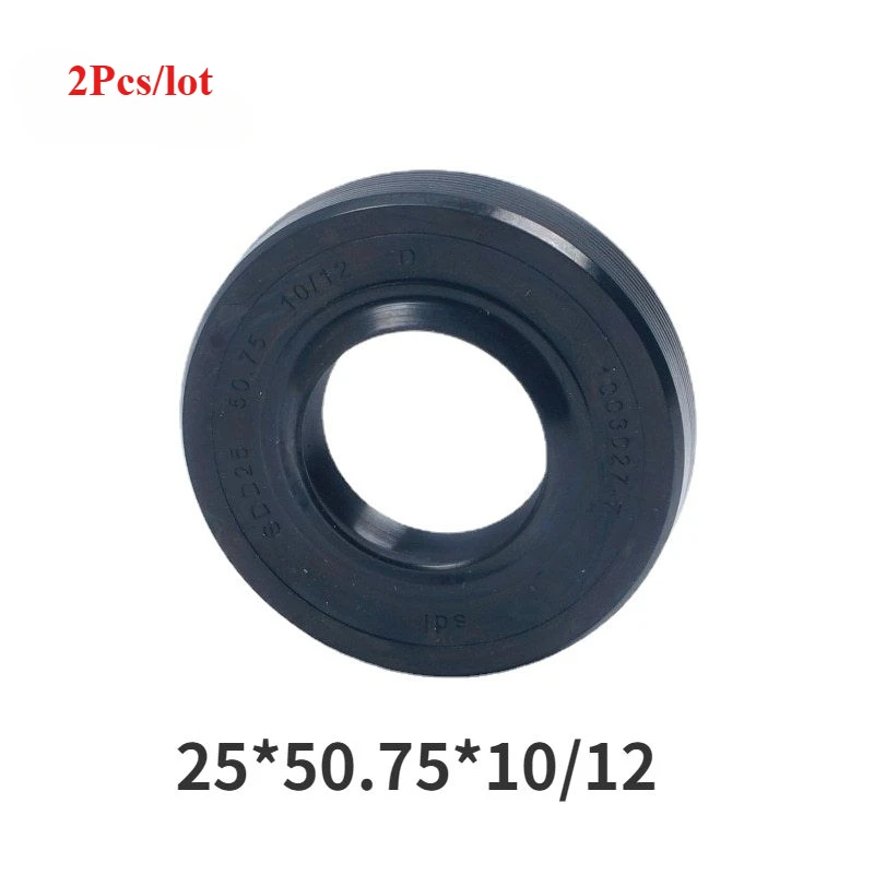 2Pcs Oil seal for drum washing machine 25*50.75*10/12