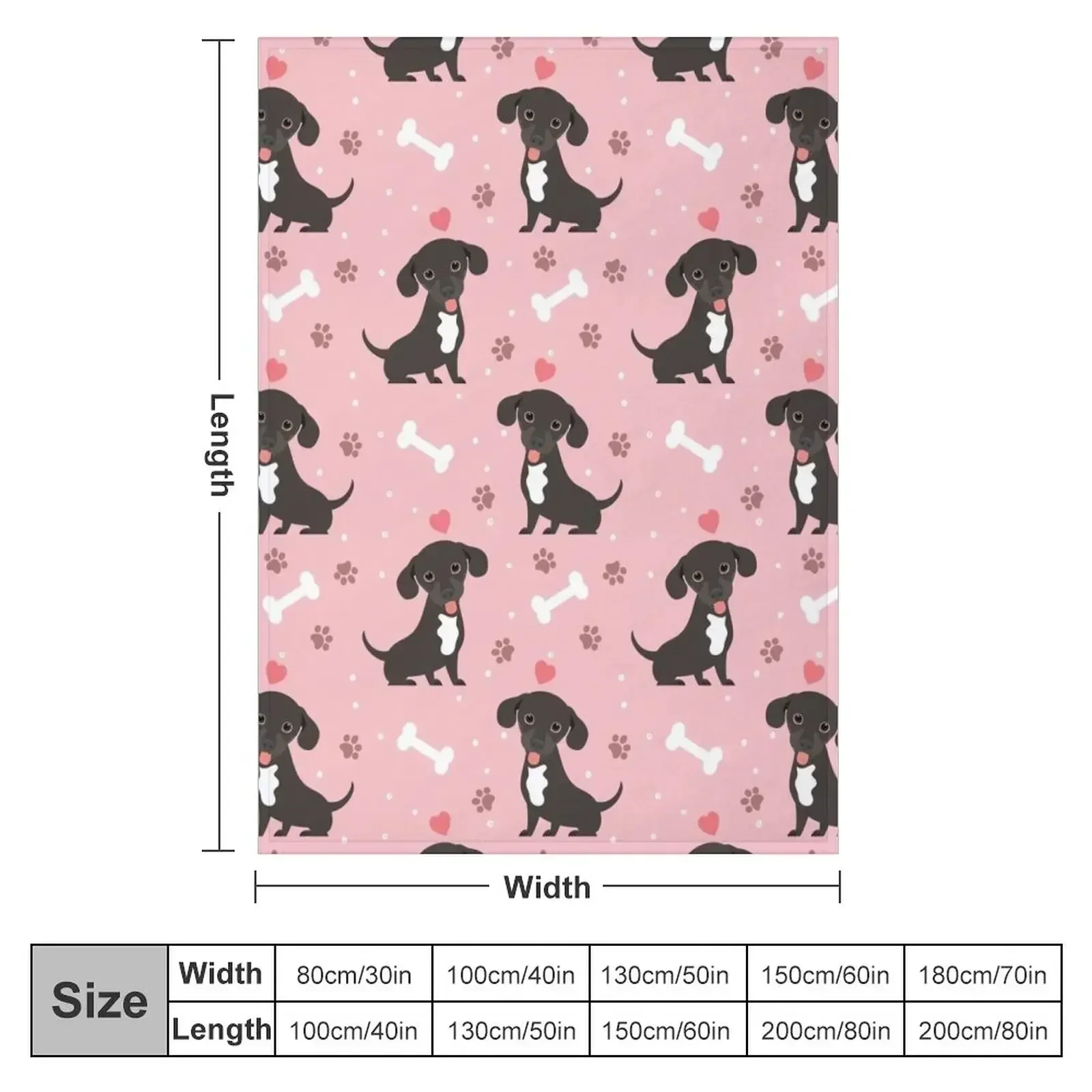 LOVE Black and White Chiweenie dachshund chihuahua mix Throw Blanket Winter beds anime Blankets