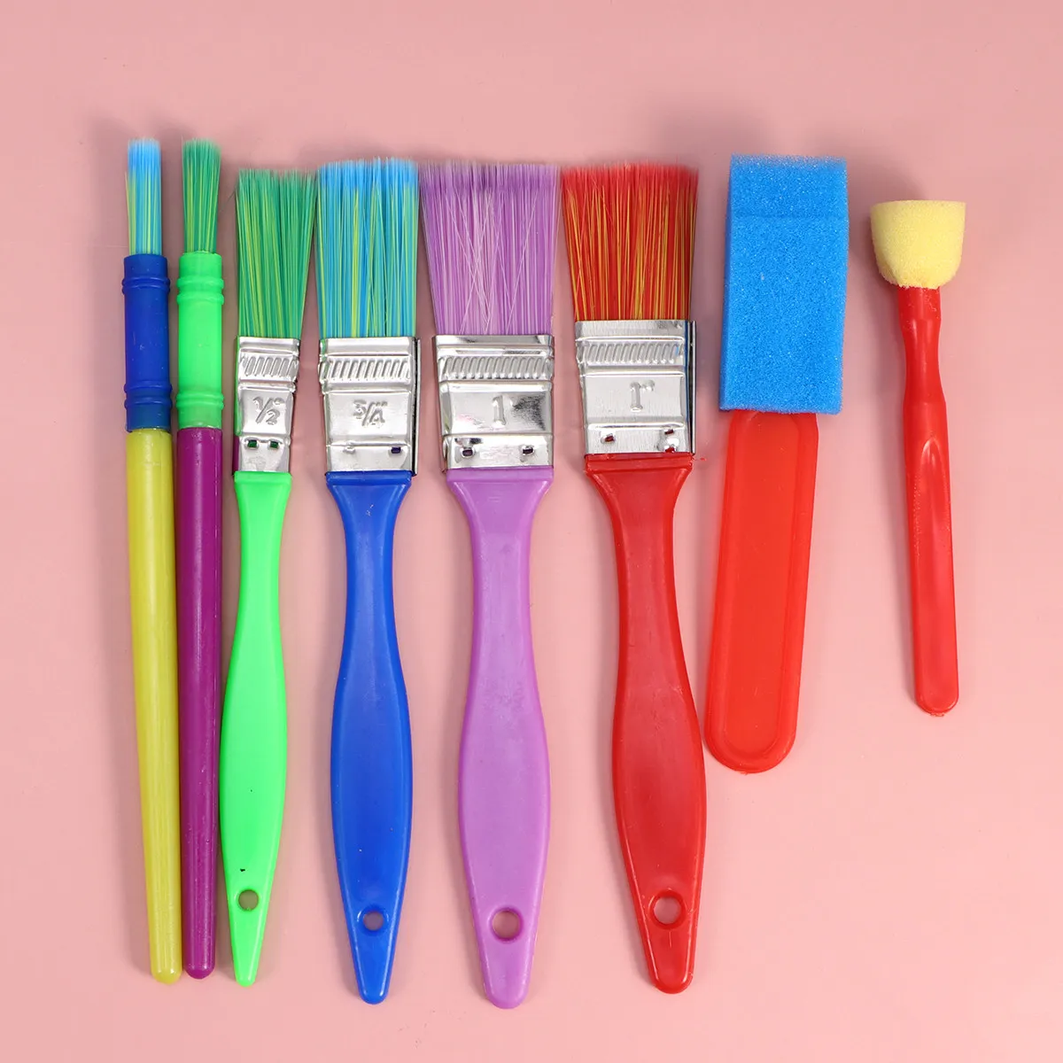 21Pcs Painting Brush Set Multifunction Nylon Brushes for Watercolor Acrylic DIY Early Learning Creativity