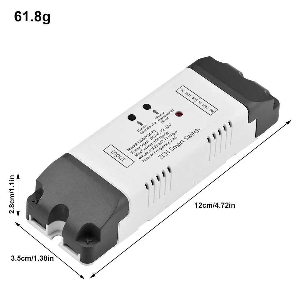 For eWeLink Wifi 2CH Switch Module Motor Controller for Rolling Sliding Door 7-32V 85-250V 2 Channel Relay Bluetooth-compatible