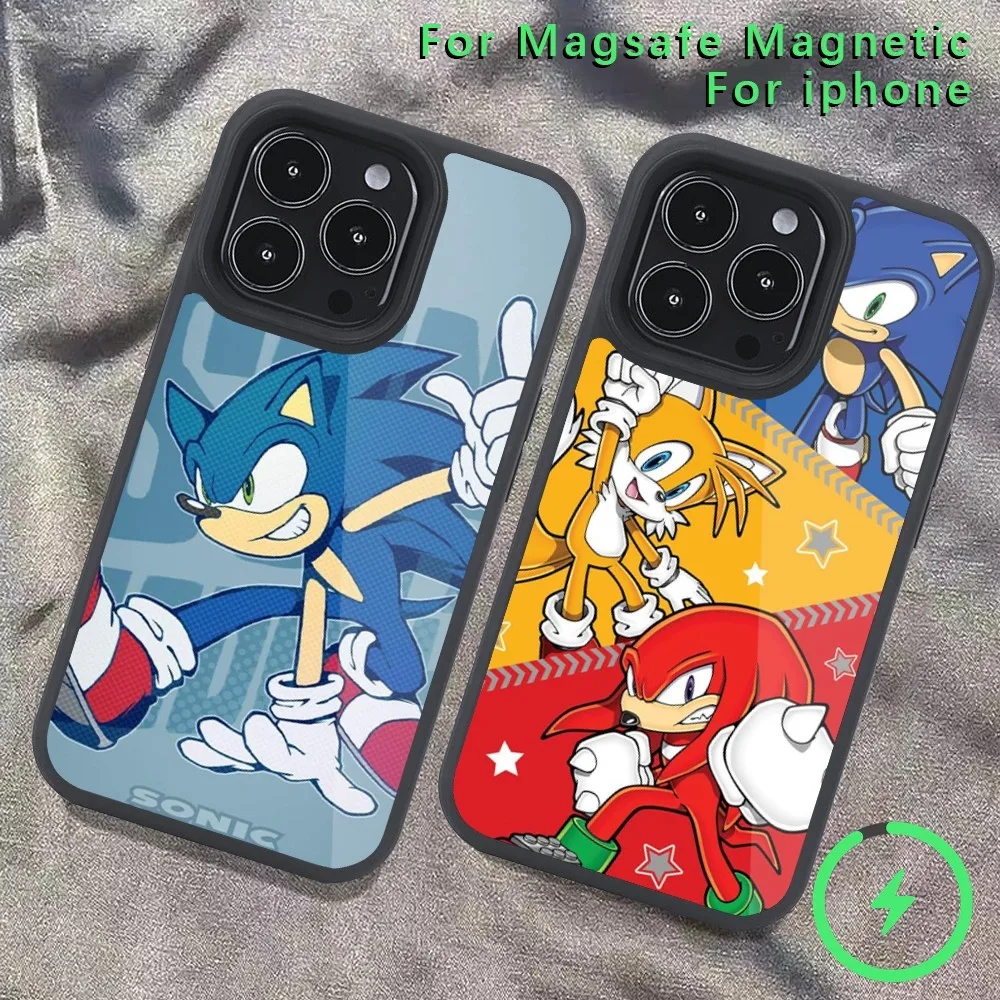 Sonic The H-Hedgehog game Phone Case  For iPhone 14 13 12 11 15 Pro Max Magsafe Wireless Charge Plus Mini Cover