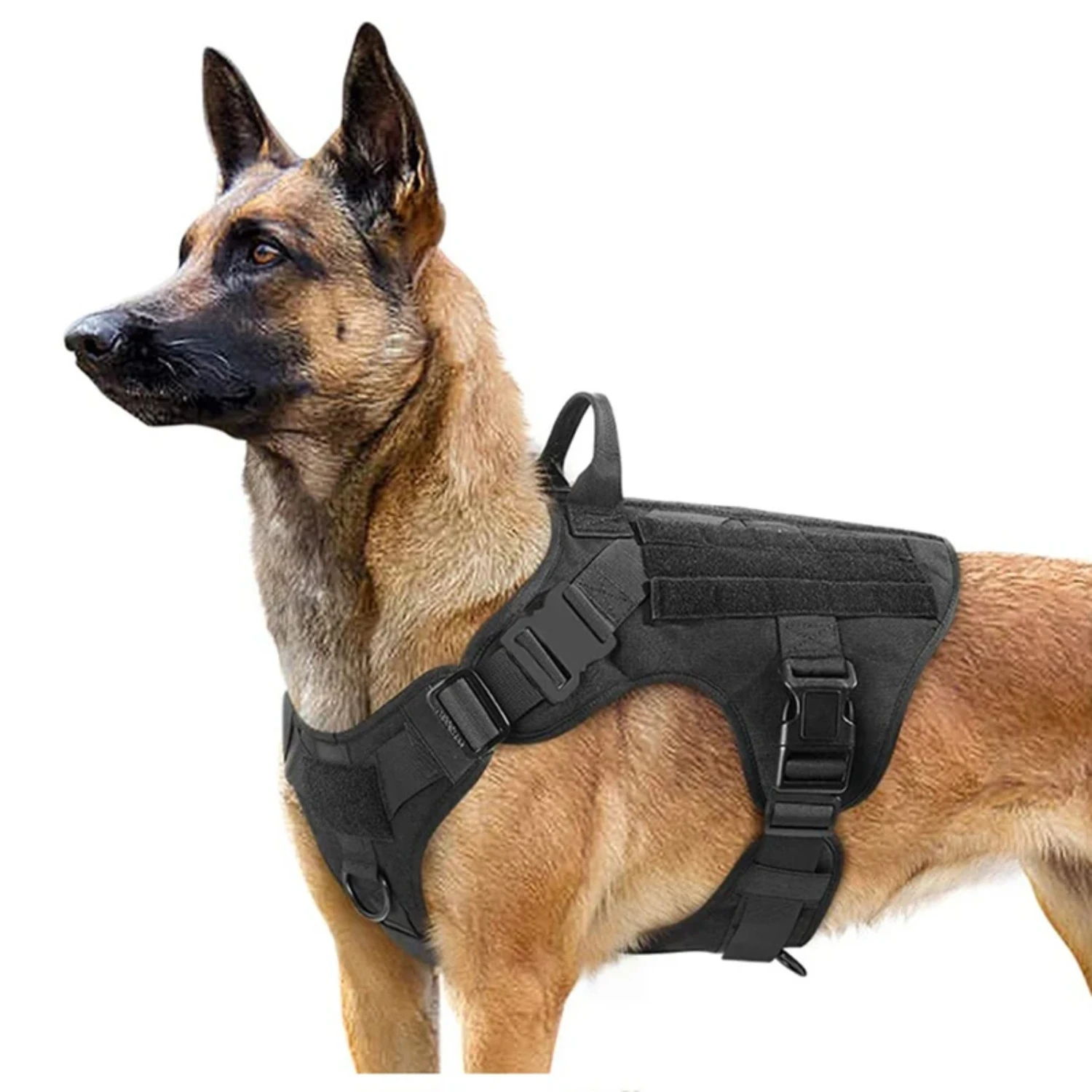 

Adjustable Military Tactical Dog Harness and Leash Set - Premium Gear for Small, Medium, Large German Shepherd Dogs. Durable, Re