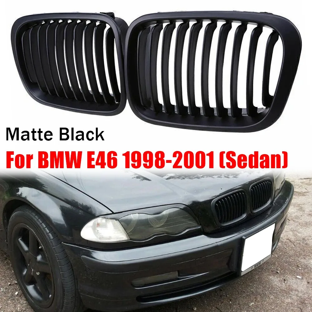 

Для BMW E46 Седан 325i 328i 330i 1998-2001: Передняя решетка радиатора (одинарная линия), бамперная решетка, запасная часть для автомобиля