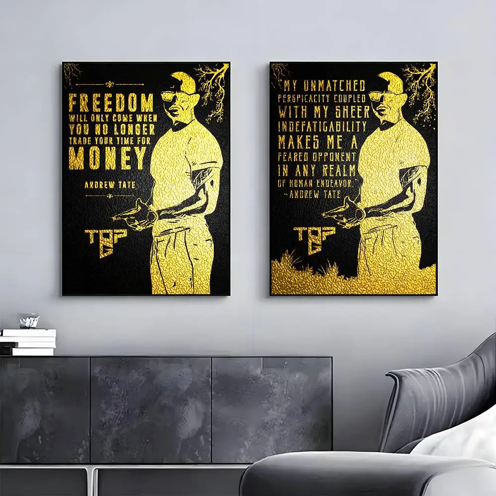 أندرو تيت تحفيزية يقتبس ملصق معرض يطبع ذاتية اللصق ديكور المنزل الديكور صور مطبوعة للحوائط ملصق غرفة المعيشة