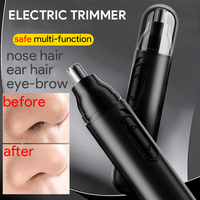 MINI Electric Nose Hair Trimmer Ear Hair Trimmer Eye-brow shaping Black Professional Safe Painless Portable For Men And Women