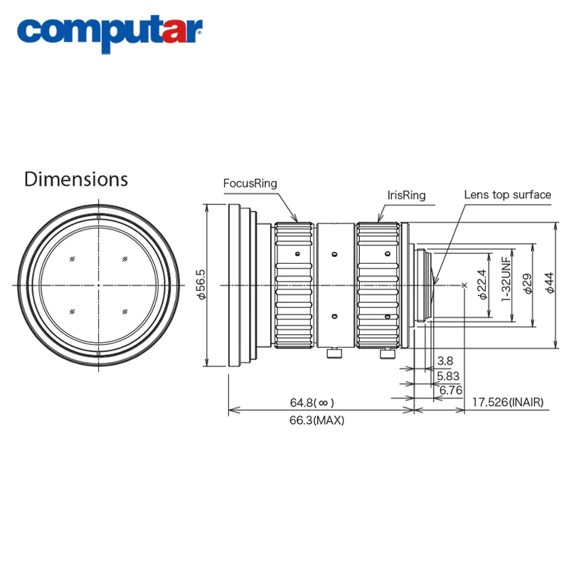 Computar F1228-MPT 45MP 1.4