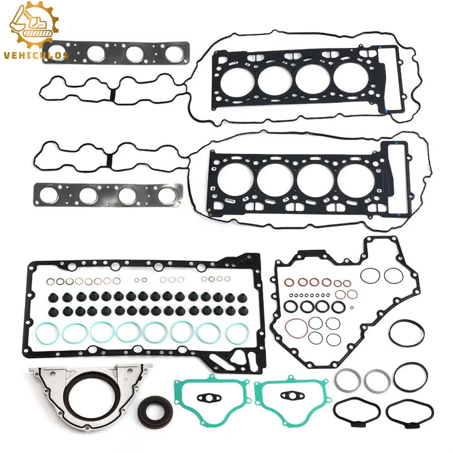 S63B44A New Engine Overhaul Gasket Set 11128008122 11127566288 11127566289 For BMW X5 X6 M E70 E71 S63B44A 4.4L V8 Twin Turbo