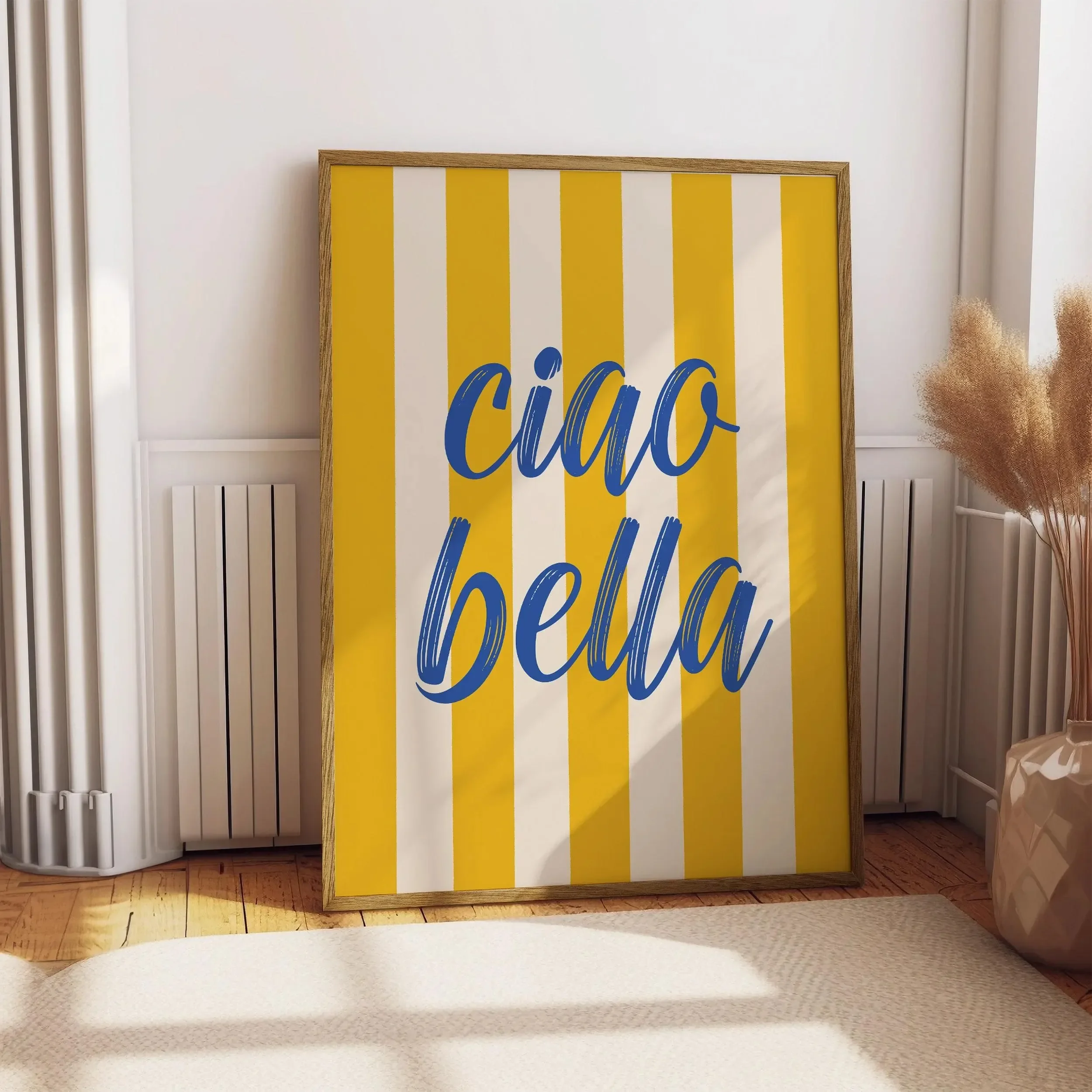 Multiple sizes 1pc frameless Canvas Painting,Fashion Ciao Bella Canvas Printing Wall Italian Quotation Typesetting Wall Art Post