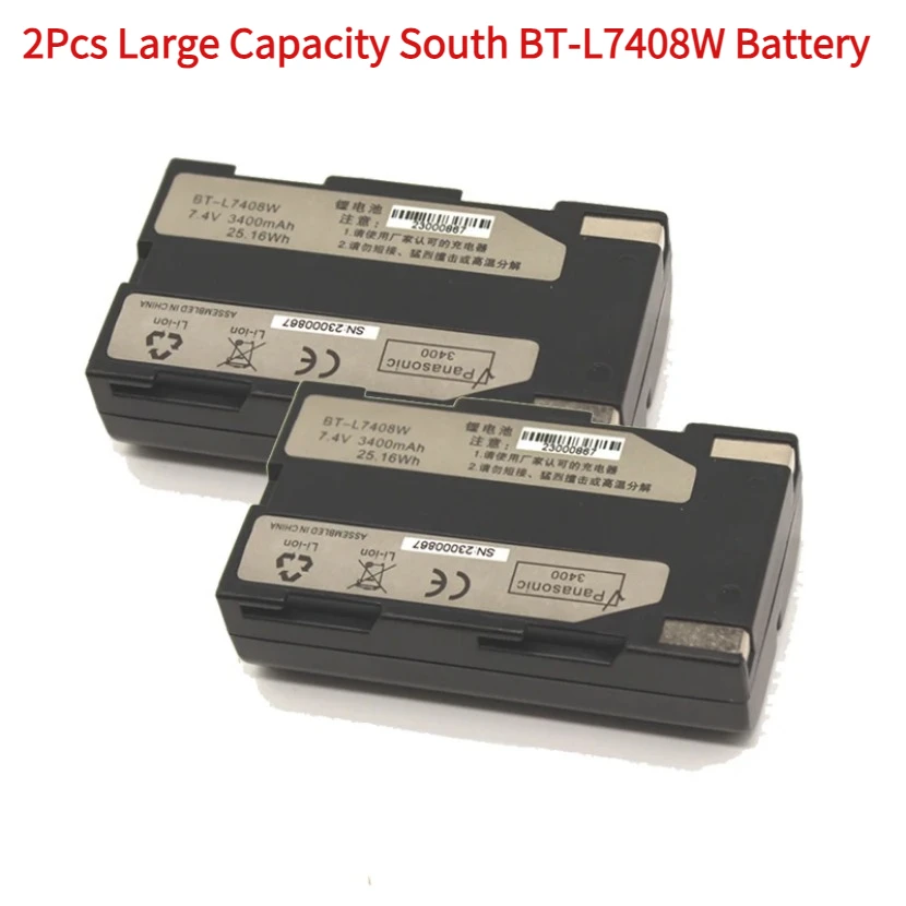 

2Pcs Large Capacity South BT-L7408W Battery for Southern Kelida Sanding Ruide GPS RTK 7.4V 3400mAh Lithium Battery