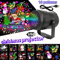Snowflake Christmas Laser Projector Light,16 patterns Waterproof Rotating Christmas LED Stage Lights Christmas Decoration 2024