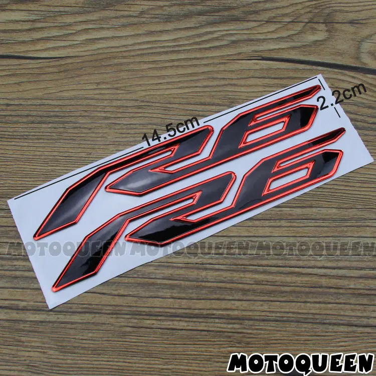 For YZF R6 YZF6000 Stickers Motorcycle 3D Chrome Reflective Decals Tank Pad Shell Body Wind  Fairing Pvc