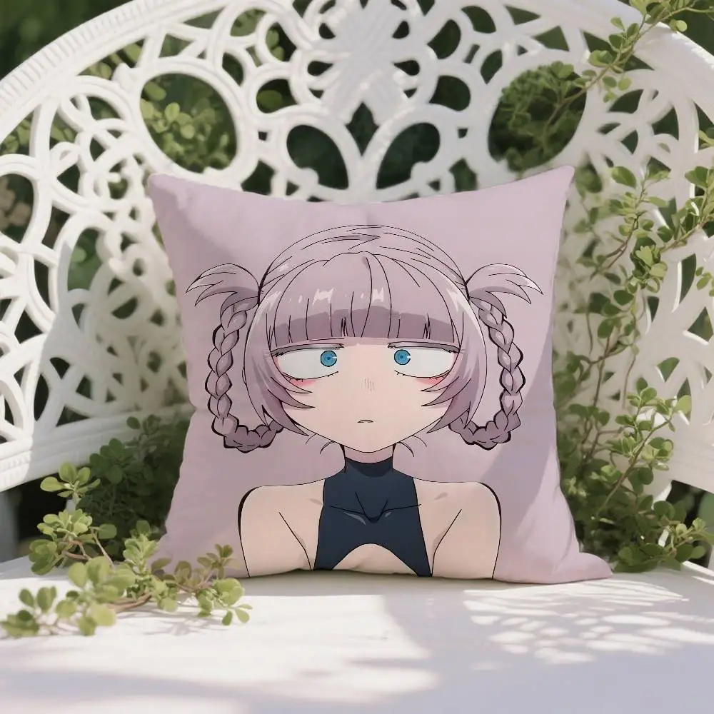 Yofukashi no Uta أنيمي Nazuna-A كيس وسادة مكافحة الغبار المخدة غير مرئية سستة حريري قصير أفخم غطاء وسادة أريكة