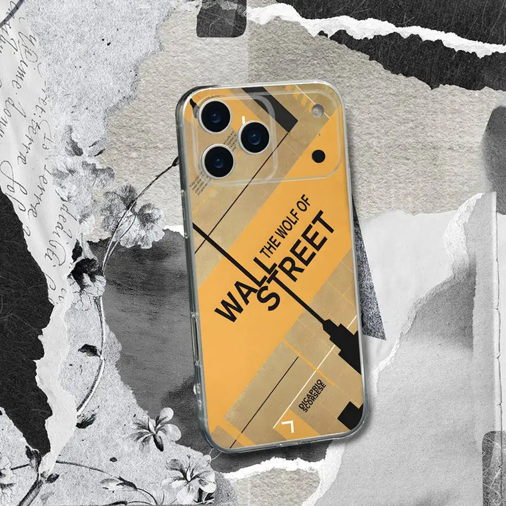 حافظة هاتف W-Wolf Of Wall Street لهاتف iPhone 17,16,15,14,13,12,11 Pro,Max,Plus,X,XS,XR,SE4,E غطاء ناعم شفاف صغير
