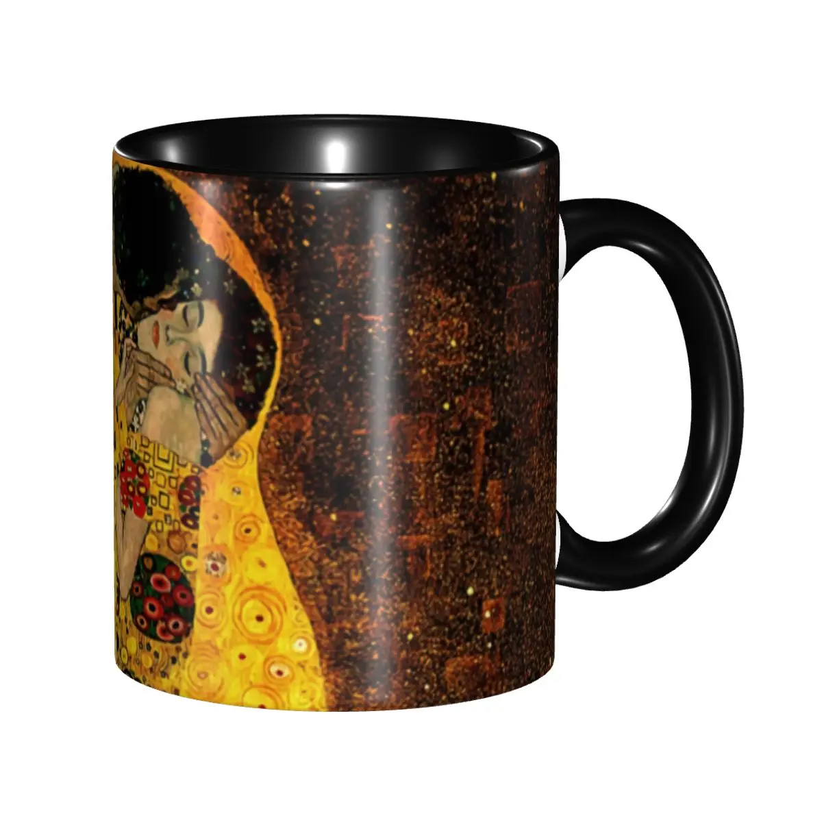 

Klimt Kiss Coffee Mug DIY Personalized Gustav Klimt Freyas Art Ceramic Milk Tea Mug Cup