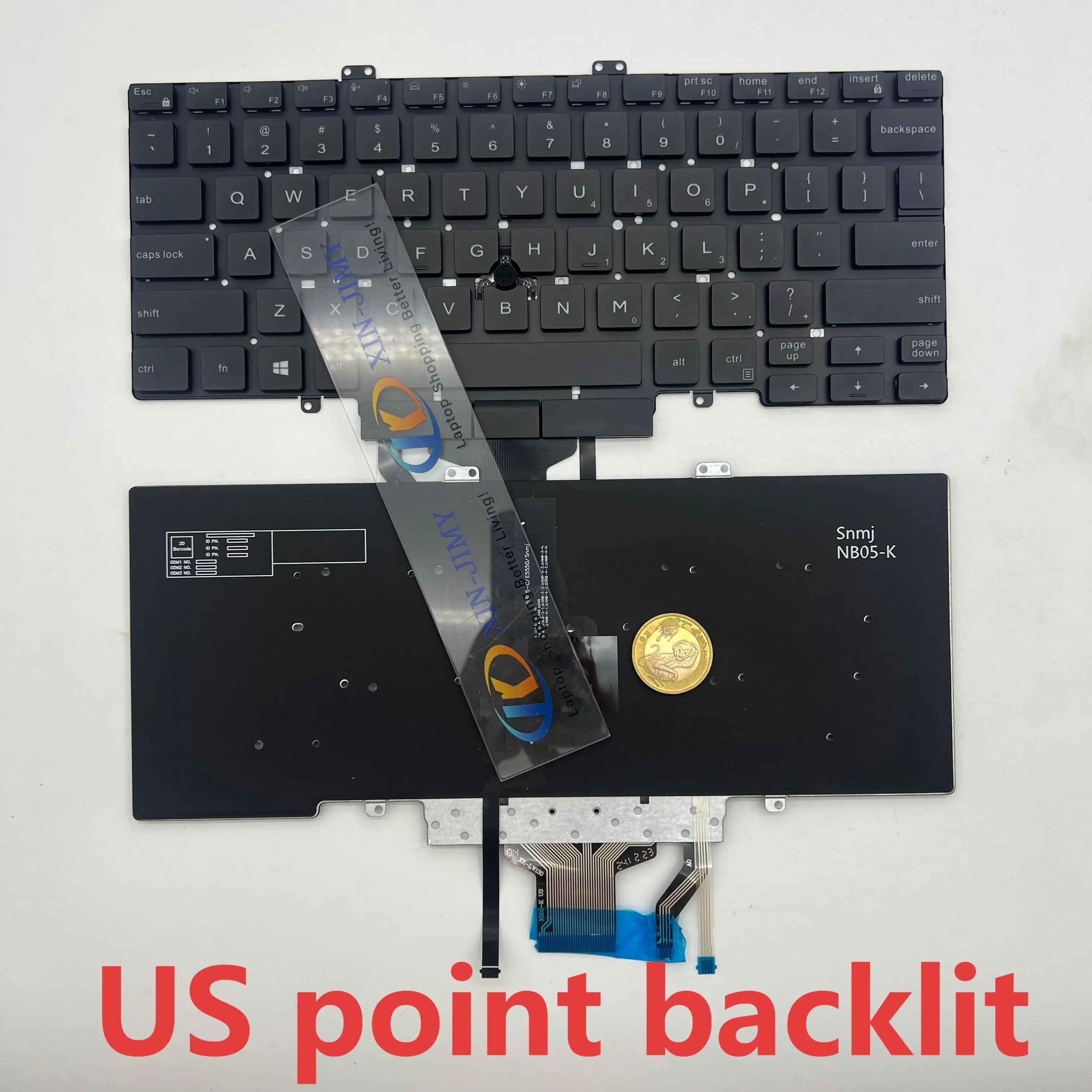 5400 US Backlit Keyboard for Dell Latitude 5401 5410 5411 P98G 7400 7410 P98G001/3 03C7CJ 03J9FC 049VT0 03M0HY 015WV2