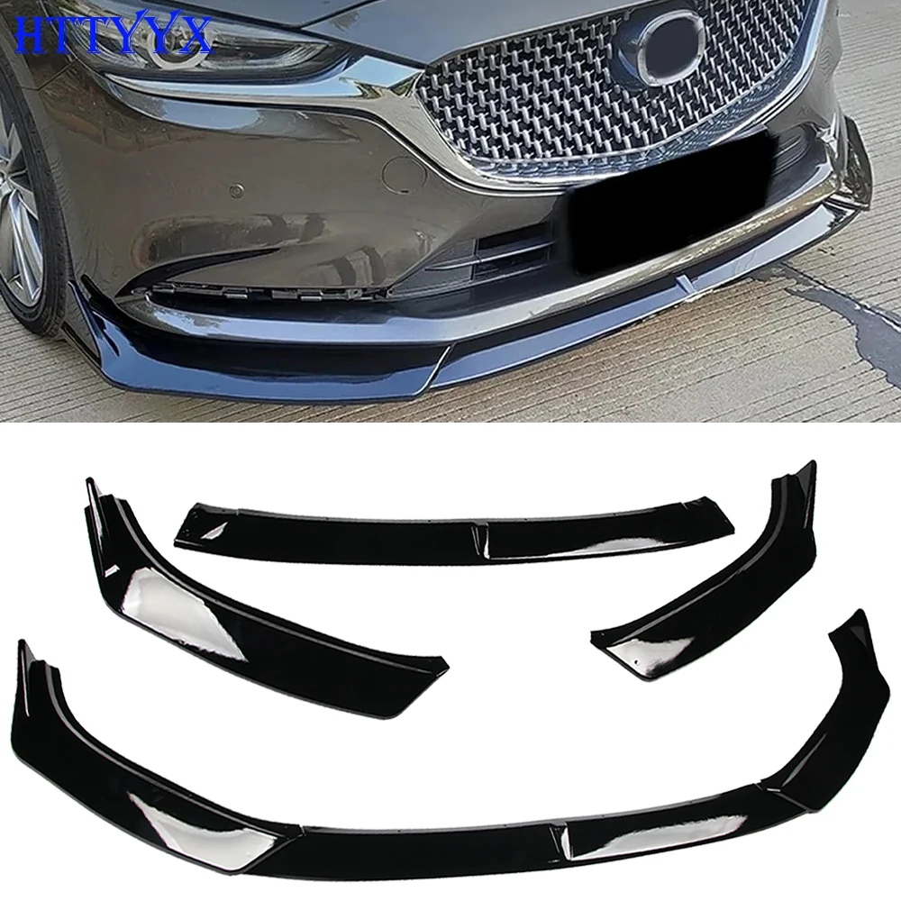 

HTTYYX For Mazda 6 Atenza 2019 2020 2021 2022 3PCS Car Front Bumper Splitter Lip Diffuser Body Kit Spoiler Guard