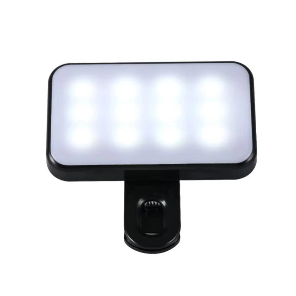 Mini luz de relleno para selfies con 3 modos de color y clips de brillo ajustables para fotografía de su teléfono o computadora Luz LED