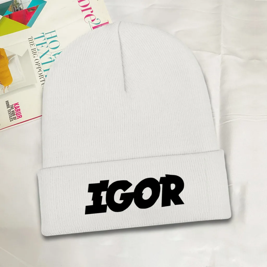 Igor Title - Tyler The Creator Czapki z dzianiny dla kobiet Mężczyźni Czapka zimowa Poliester Casual Caps