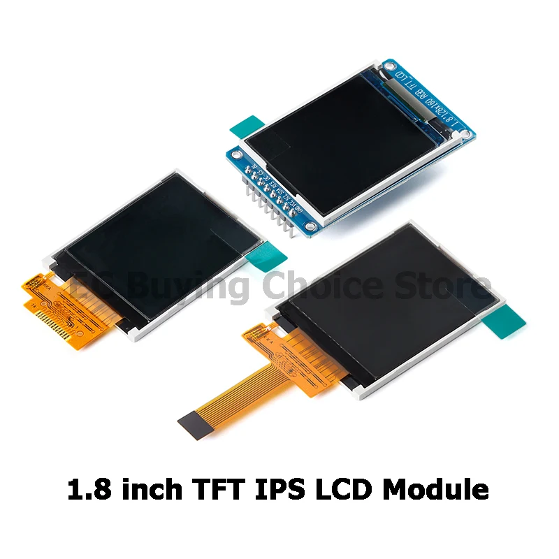 Écran LCD TFT HD IPS de 1.8 pouces, Module d'écran coloré SPI, 1.8 pouces, 128x160, 128x160, affichage complet, pilote ST7735, DC 3.3V